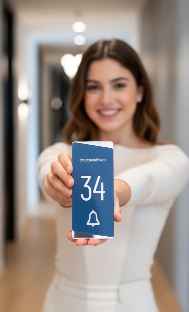 Logolu Işıklı Kapı Numarası